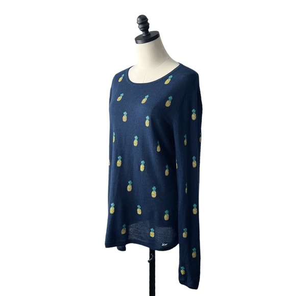 Banjo & Matilda Navy Blue Pineapple Cashmere Sweater | LARGE - Picture 5 of 12